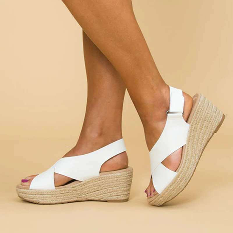 Braided Platform Wedge Sandals