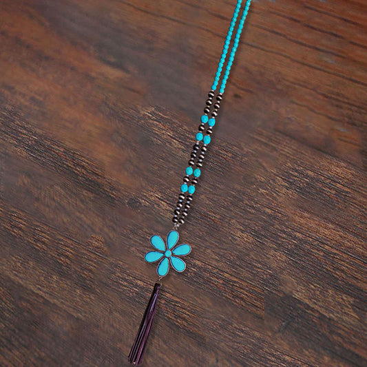 Turquoise Flower Vintage Necklace